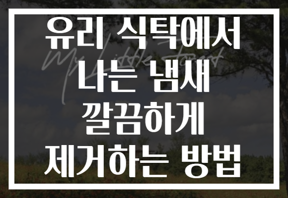 유리 식탁에서 나는 냄새 깔끔하게 제거하는 방법
