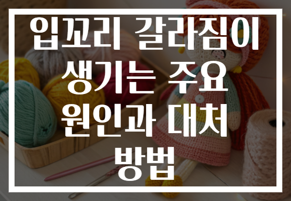 입꼬리 갈라짐이 생기는 주요 원인과 대처 방법 입꼬리 갈라짐이 생기는 주요 원인과 대처 방법