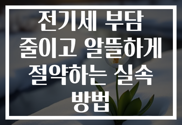 전기세 부담 줄이고 알뜰하게 절약하는 실속 방법 전기세 부담 줄이고 알뜰하게 절약하는 실속 방법