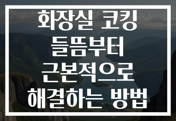 화장실 코킹 들뜸부터 근본적으로 해결하는 방법 화장실 코킹 들뜸부터 근본적으로 해결하는 방법