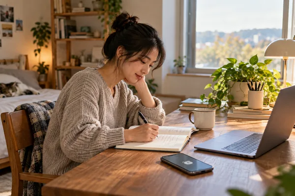 꾸준히 하게 만드는 시간과 장소는 어떻게 고르면 좋을까요? 관련 AI 생성 예시 이미지