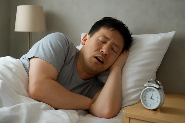 수면 무호흡은 어떤 상태인가요? 관련 AI 생성 예시 이미지