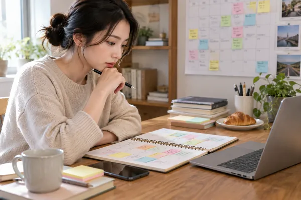 일정을 구성할 때 놓치기 쉬운 부분 관련 AI 생성 예시 이미지