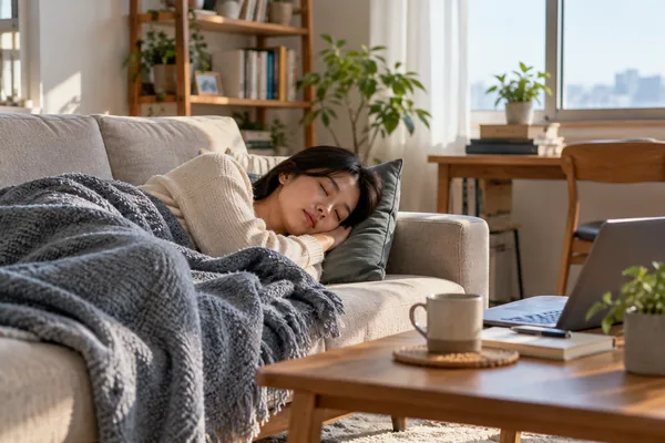 어떤 낮잠이 비교적 부담이 적은가요 관련 AI 생성 예시 이미지
