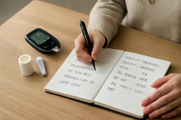 혈당 기록 주의사항 핵심 정리: 먼저 무엇을 같은 방식으로 적어야 할까요 관련 AI 생성 예시 이미지