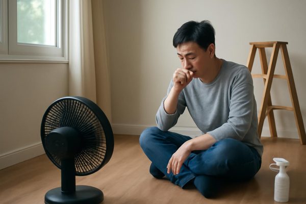 새로 시공한 뒤 나는 냄새는 시간을 두고 환기하는 것이 기본입니다 관련 AI 생성 예시 이미지
