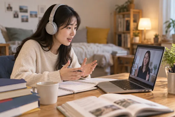 듣기와 말하기를 미루지 말아야 하는 이유 관련 AI 생성 예시 이미지