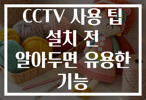 CCTV 사용 팁 설치 전 알아두면 유용한 기능 CCTV 사용 팁 설치 전 알아두면 유용한 기능