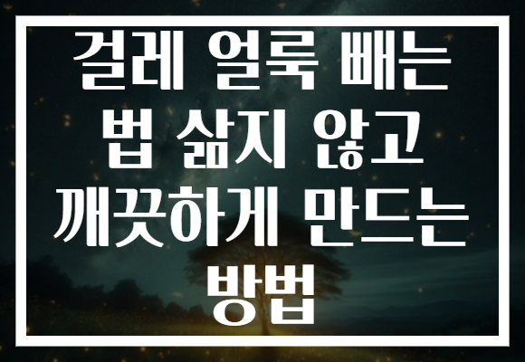 걸레 얼룩 빼는 법 삶지 않고 깨끗하게 만드는 방법