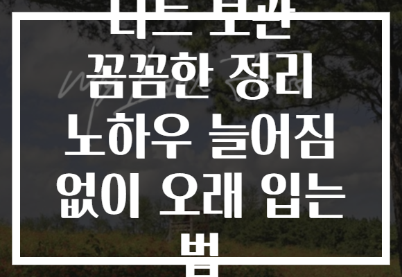 니트 보관 꼼꼼한 정리 노하우 늘어짐 없이 오래 입는 법 니트 보관 꼼꼼한 정리 노하우 늘어짐 없이 오래 입는 법