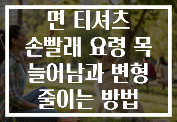 면 티셔츠 손빨래 요령 목 늘어남과 변형 줄이는 방법 면 티셔츠 손빨래 요령 목 늘어남과 변형 줄이는 방법