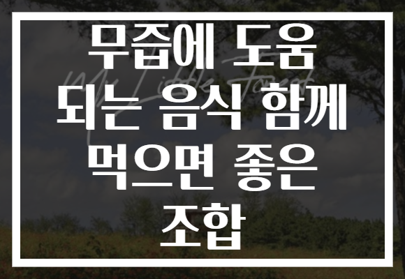무즙에 도움 되는 음식 함께 먹으면 좋은 조합