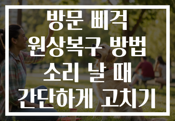 방문 삐걱 원상복구 방법 소리 날 때 간단하게 고치기