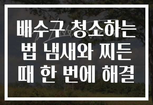 배수구 청소하는 법 냄새와 찌든 때 한 번에 해결 배수구 청소하는 법 냄새와 찌든 때 한 번에 해결