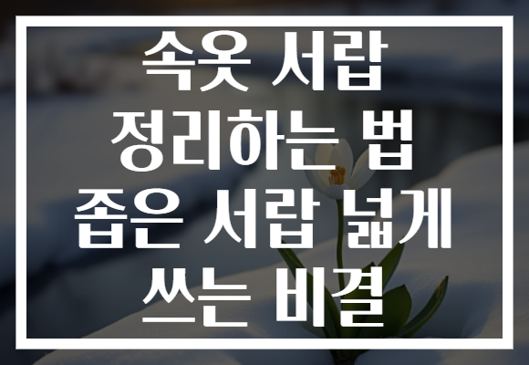 속옷 서랍 정리하는 법 좁은 서랍 넓게 쓰는 비결 속옷 서랍 정리하는 법 좁은 서랍 넓게 쓰는 비결