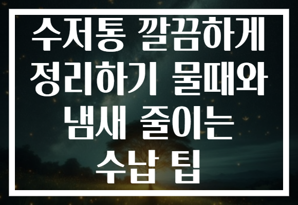 수저통 깔끔하게 정리하기 물때와 냄새 줄이는 수납 팁 수저통 깔끔하게 정리하기 물때와 냄새 줄이는 수납 팁