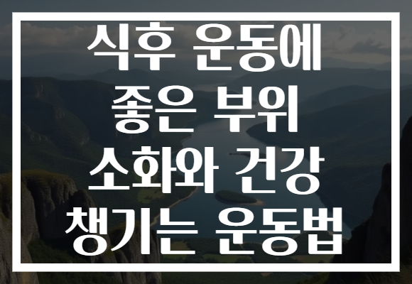 식후 운동에 좋은 부위 소화와 건강 챙기는 운동법 식후 운동에 좋은 부위 소화와 건강 챙기는 운동법