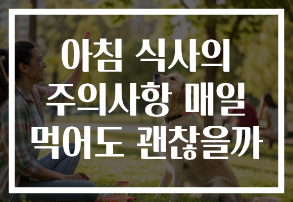 아침 식사의 주의사항 매일 먹어도 괜찮을까 아침 식사의 주의사항 매일 먹어도 괜찮을까