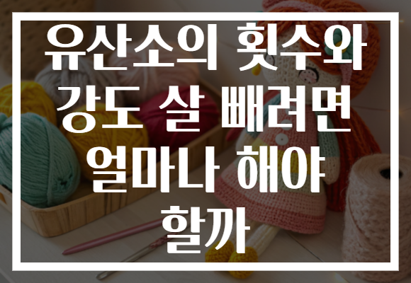 유산소의 횟수와 강도 살 빼려면 얼마나 해야 할까 유산소의 횟수와 강도 살 빼려면 얼마나 해야 할까