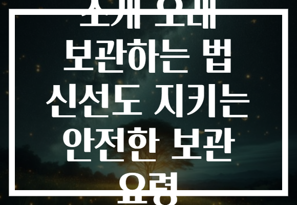 조개 오래 보관하는 법 신선도 지키는 안전한 보관 요령 조개 오래 보관하는 법 신선도 지키는 안전한 보관 요령
