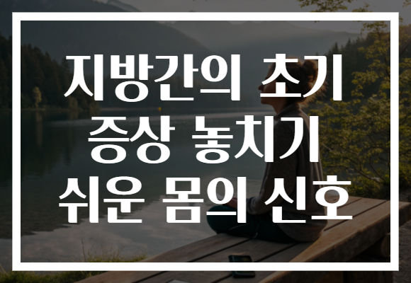지방간의 초기 증상 놓치기 쉬운 몸의 신호 지방간의 초기 증상 놓치기 쉬운 몸의 신호