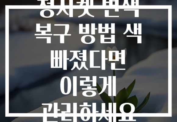 청자켓 변색 복구 방법 색 빠졌다면 이렇게 관리하세요
