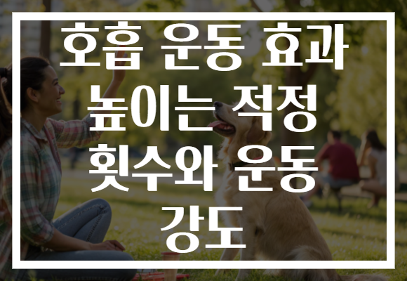 호흡 운동 효과 높이는 적정 횟수와 운동 강도 호흡 운동 효과 높이는 적정 횟수와 운동 강도