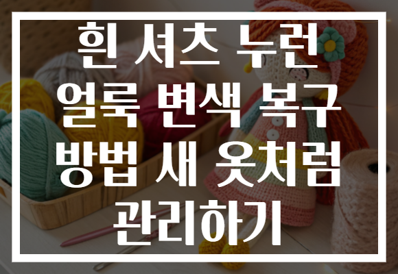 흰 셔츠 누런 얼룩 변색 복구 방법 새 옷처럼 관리하기 흰 셔츠 누런 얼룩 변색 복구 방법 새 옷처럼 관리하기
