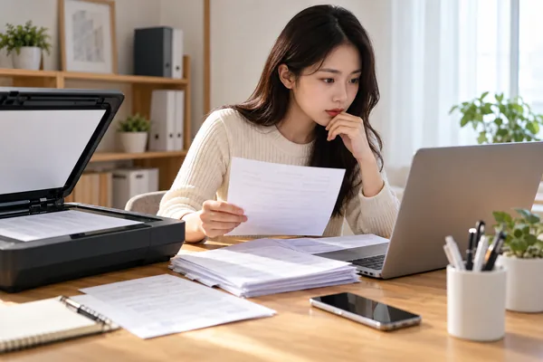 온라인 제출에서 자주 놓치는 준비 사항 관련 AI 생성 예시 이미지